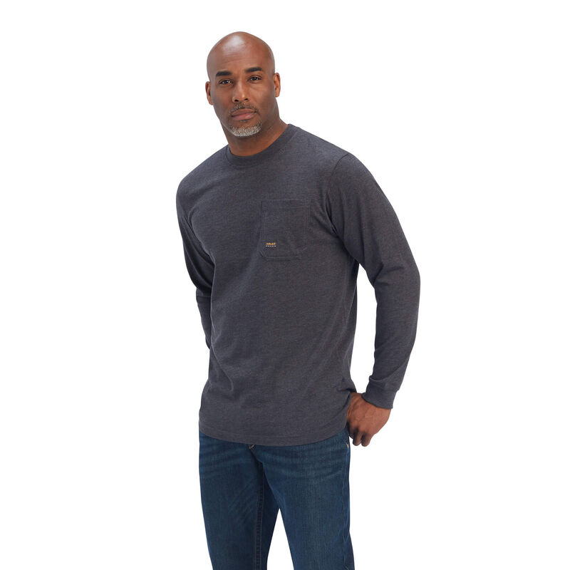 Ariat T-Shirts Herren - Rebar Cotton Strong American Raptor DunkelGrau ( MSIPN-6041 )